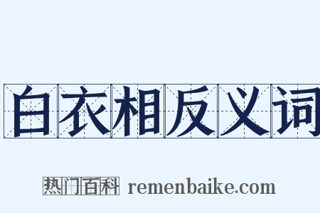 白衣相反义词是什么意思的图片